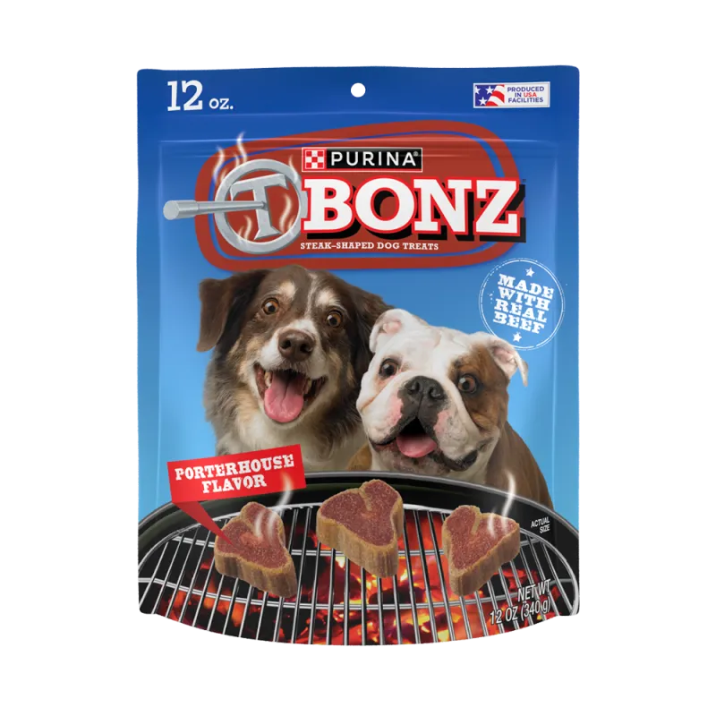 T-Bonz Porterhouse Flavor Steak-Shaped Dog Treats