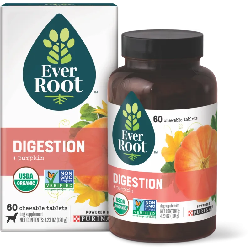 EverRoot Dog Supplements Digestion Chewable Tablets