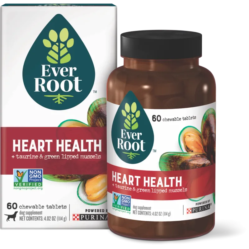 EverRoot Dog Supplements Heart Health Chewable Tablets