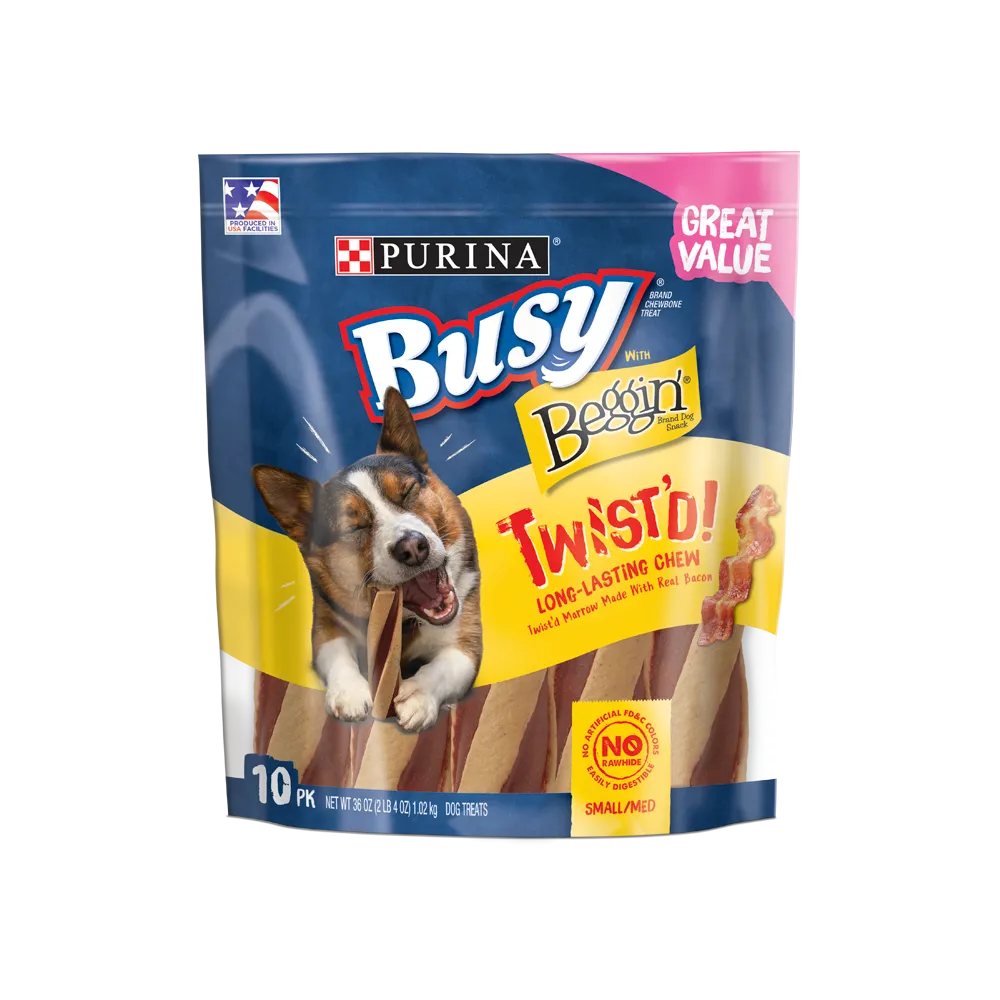 Busy with Beggin’® Twist’d Chew Treats for Small/Medium Dogs