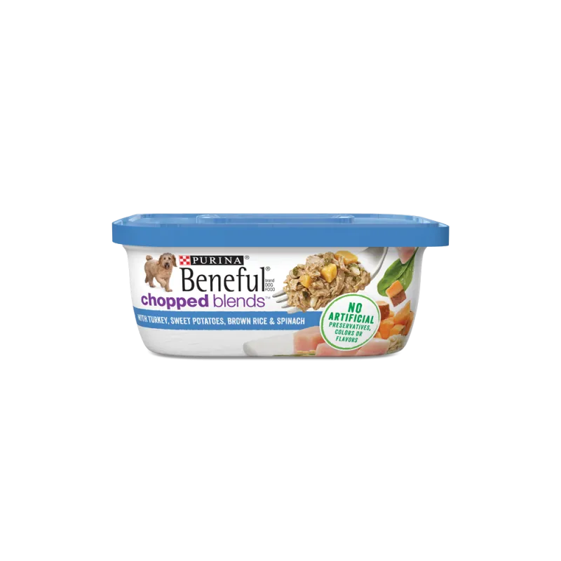 Alimento húmedo para perros Beneful Chopped Blends con pavo, batatas, arroz integral y espinaca