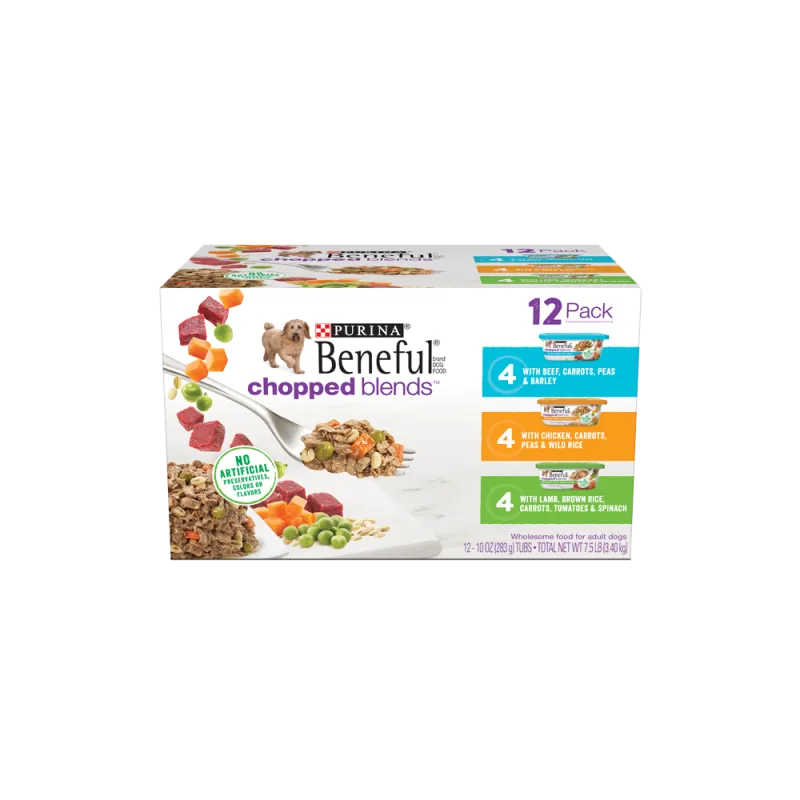 Beneful Chopped Blends Wet Dog Food Variety 12 Pack