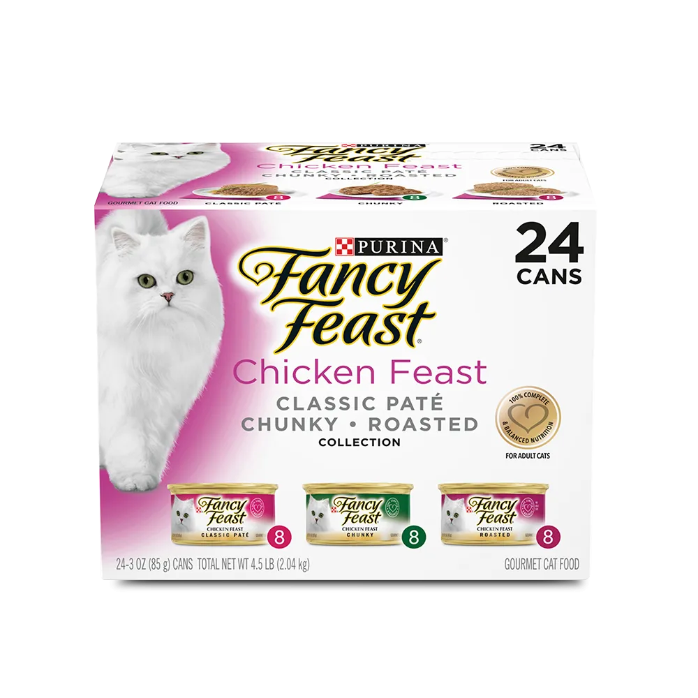 Fancy Feast® Chicken Gourmet Wet Cat Food Variety Pack - 24 Cans