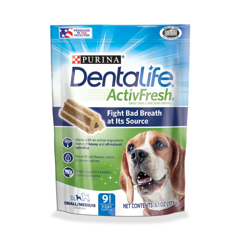 Suplementos DentaLife ActivFresh para perros pequeños y medianos