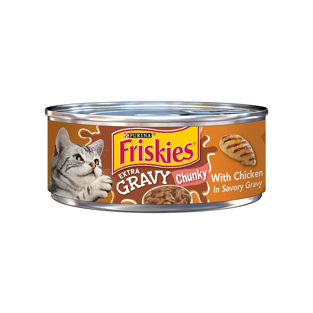 Friskies Extra Gravy Chunky With Chicken In Savory Gravy Wet Cat Food