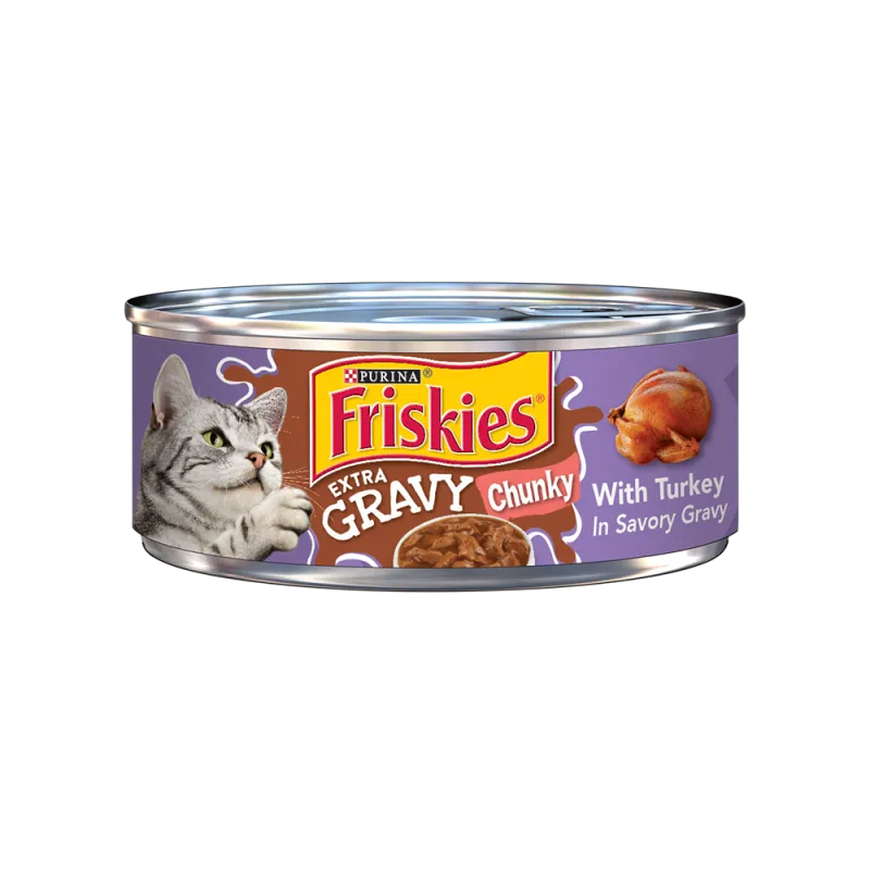 Friskies Extra Gravy Chunky With Turkey In Savory Gravy Wet Cat Food