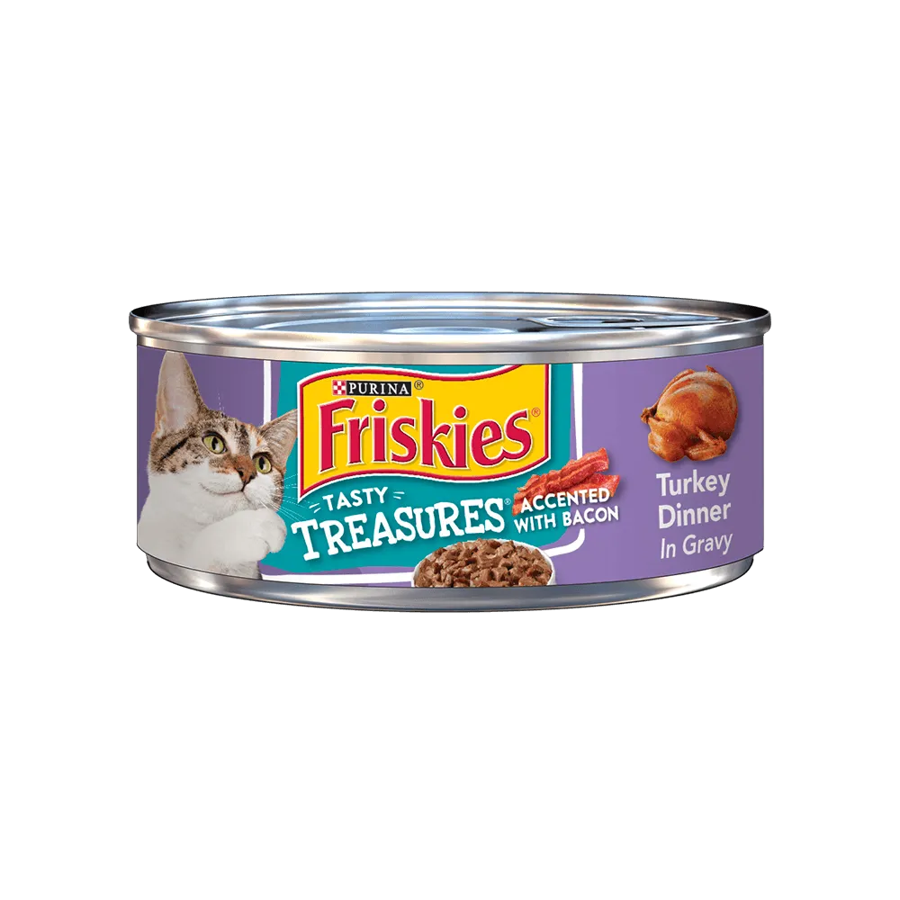Friskies Tasty Treasures Turkey Dinner In Gravy Wet Cat Food