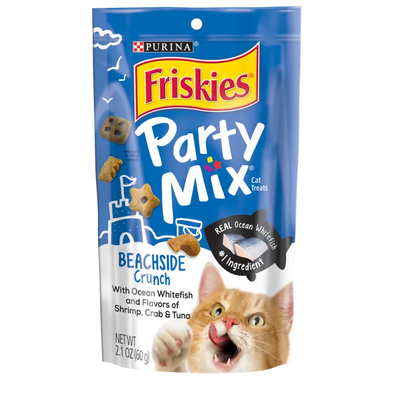 Bocadillos para gatos adultos Friskies Party mezcla playera crujiente