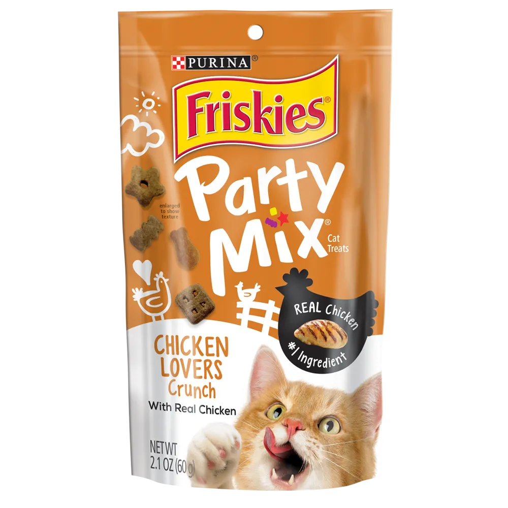 Friskies Party Mix Chicken Lovers Crunch Adult Cat Treats