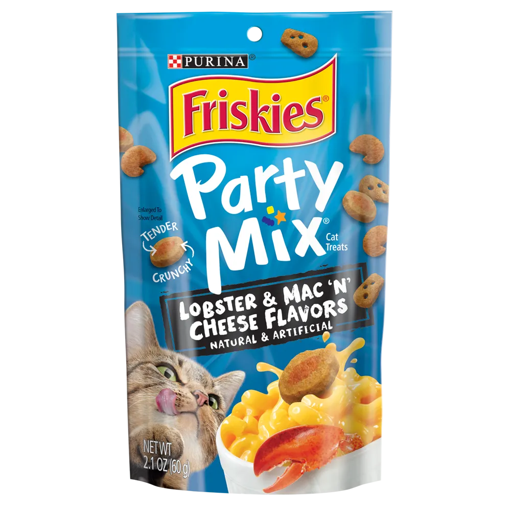 Friskies Party Mix Lobster & Mac 'N' Cheese Crunch Adult Cat Treats
