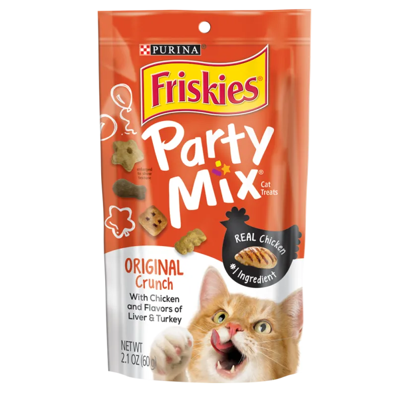 Bocadillos crocantes para gatos adultos Friskies Party Mix sabor original