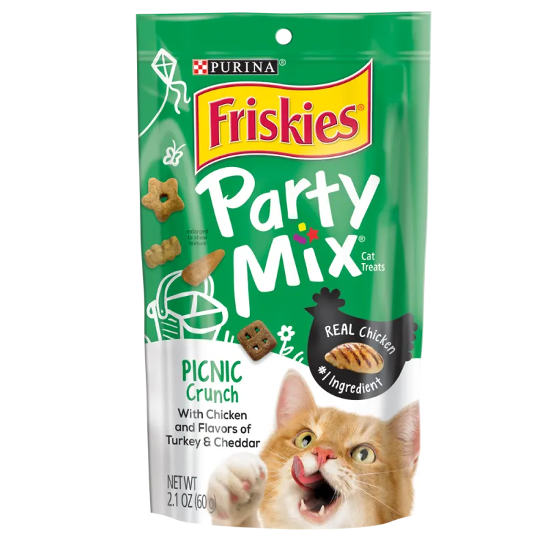 Bocadillos para gatos adultos Friskies Party Mix pícnic crujiente