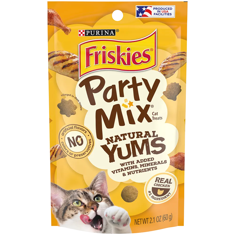 Friskies Party Mix Natural Yums With Real Chicken Cat Treats