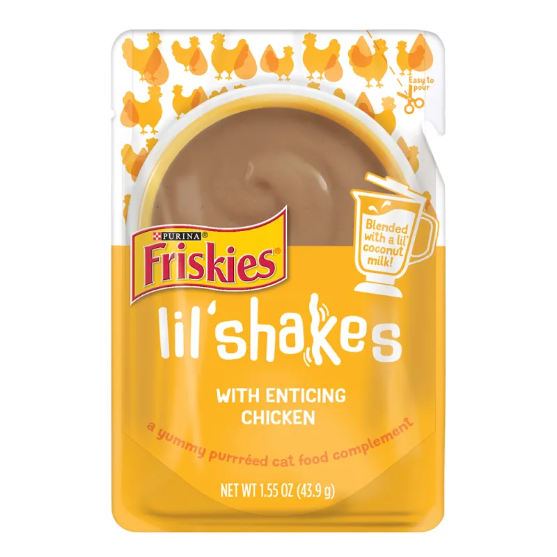 Friskies Lil’ Shakes With Enticing Chicken Cat Food Complement  