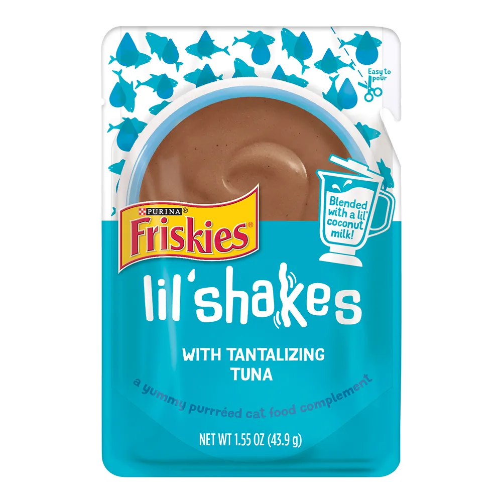 Friskies Lil’ Shakes With Tantalizing Tuna Cat Food Complement  
