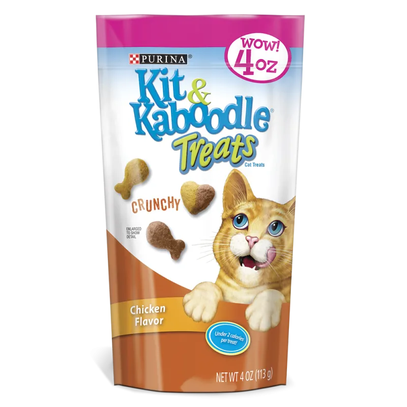 Bocadillos crujientes para gatos Kit & Kaboodle sabor pollo