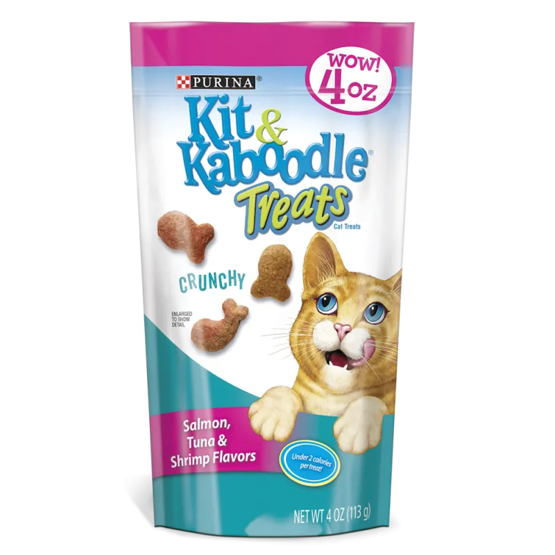 Kit & Kaboodle Crunchy Salmon, Tuna & Shrimp Cat Treats