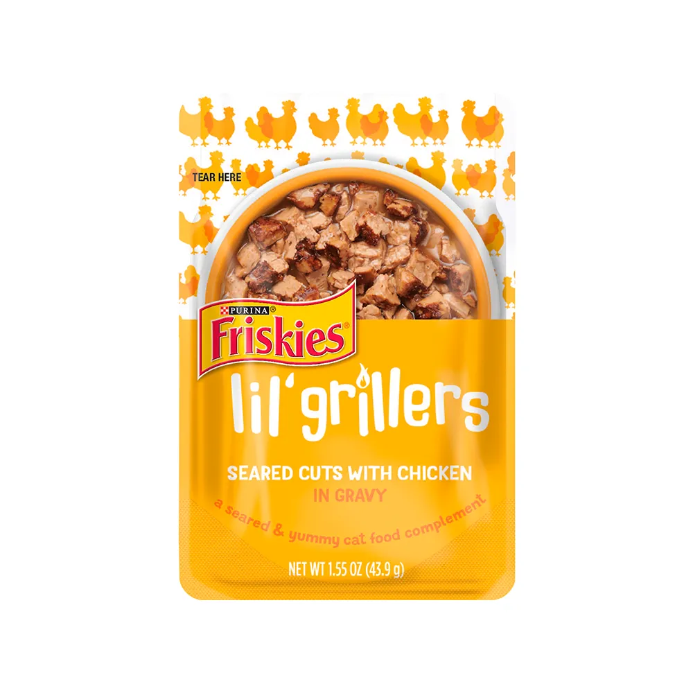 Friskies Lil' Grillers Seared Cuts With Chicken In Gravy Cat Food Complement