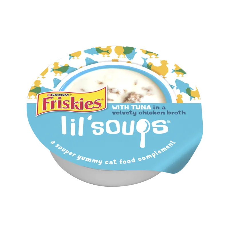 Friskies Lil' Soups With Tuna in a Velvety Chicken Broth Cat Food Complement