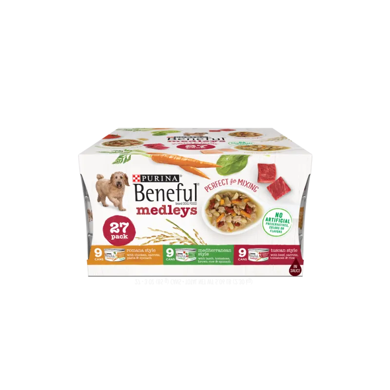 Beneful Medleys Wet Dog Food 27-Count Variety Pack