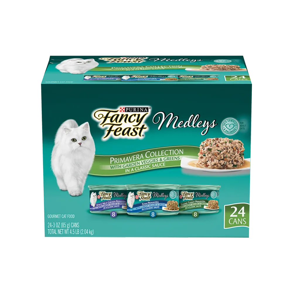 Paquete surtido de alimento húmedo para gatos Fancy Feast® Mix primavera - 24 latas