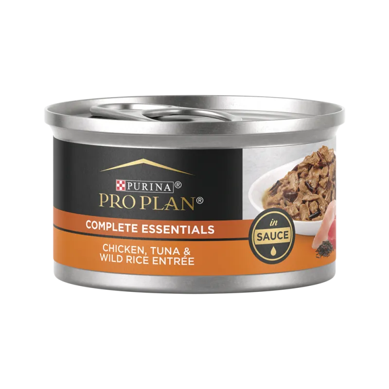 Pro Plan Complete Essentials Chicken, Tuna & Wild Rice Entrée In Sauce Wet Cat Food