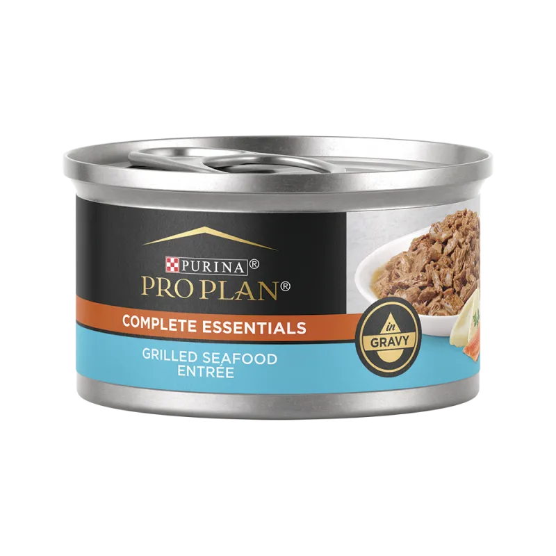 Pro Plan Complete Essentials Grilled Seafood Entrée in Gravy Wet Cat Food