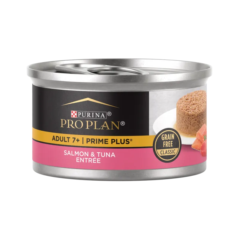 Pro Plan PRIME PLUS Senior Adult 7+ Salmon & Tuna Entrée Classic Wet Cat Food