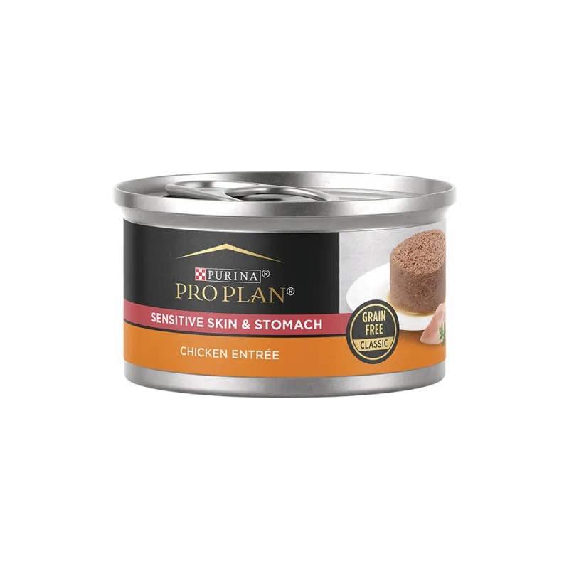 Pro Plan Sensitive Skin & Stomach Chicken Entrée Grain Free Classic Wet Cat Food