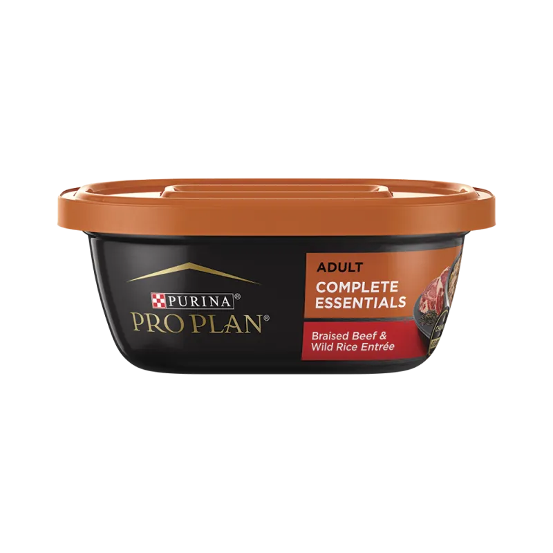 Pro Plan Complete Essentials Braised Beef & Wild Rice Entrée Chunks in Gravy Wet Dog Food