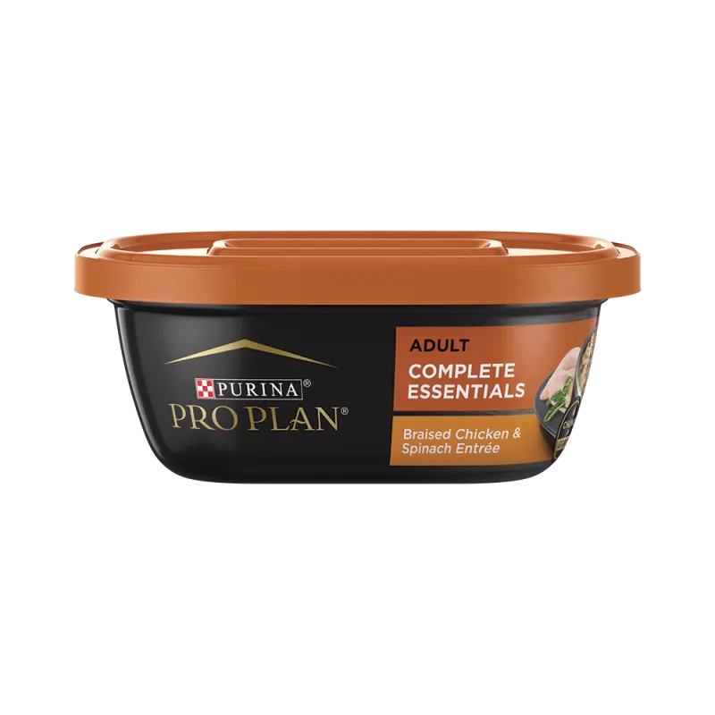 Pro Plan Complete Essentials Braised Chicken & Spinach Entrée Chunks In Gravy Wet Dog Food