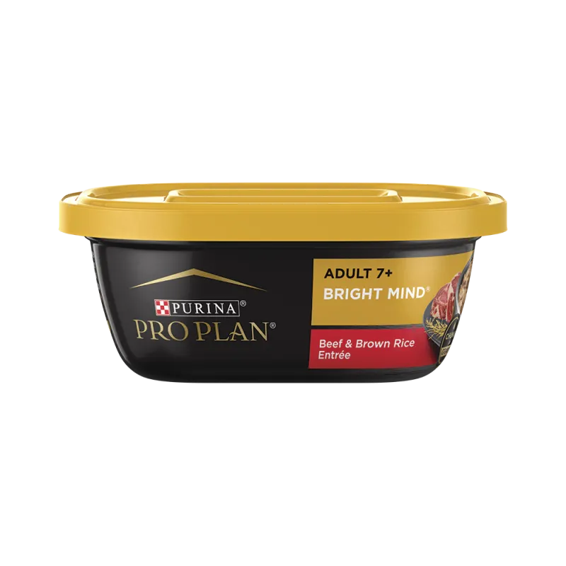 Pro Plan BRIGHT MIND Adult 7+ Beef & Brown Rice Entrée Wet Dog Food