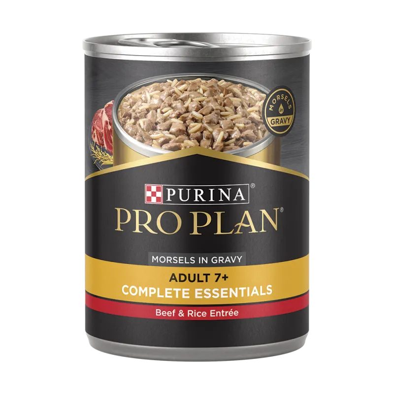 Pro Plan Senior Adult 7+ Beef & Rice Entrée Morsels in Gravy Wet Dog Food