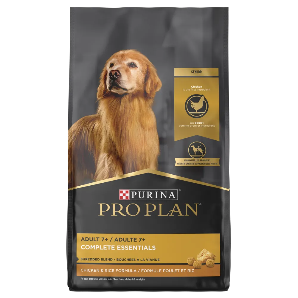 Pro Plan Adult 7+ Complete Essentials Shredded Blend Chicken & Rice Dry Dog Food