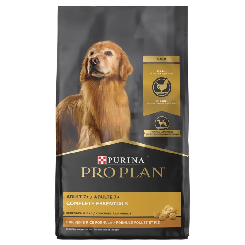 Alimento seco para perros combinado con trozos de pollo y arroz en trozos para adultos 7+ Pro Plan Complete Essentials