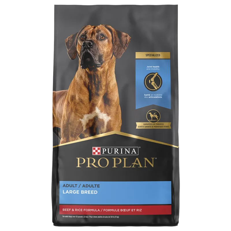 Alimento para perros de razas grandes Pro Plan de carne de res y arroz