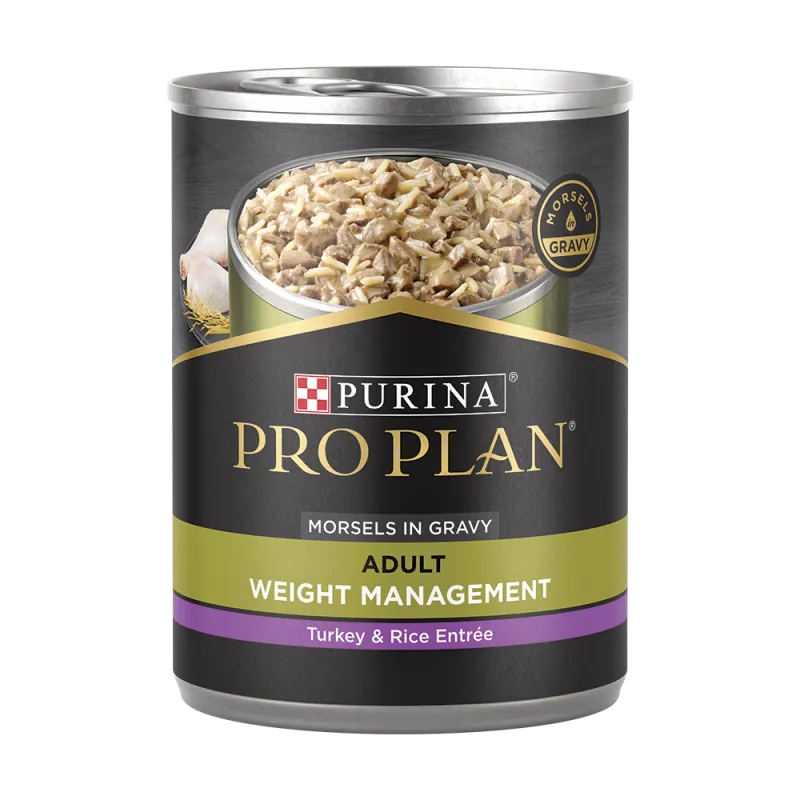 Pro Plan Adult Weight Management Turkey & Rice Entrée Morsels in Gravy Wet Dog Food