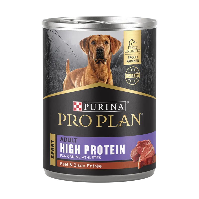 Alimento húmedo para perros Pro Plan Sport de carne de res y bisonte con alto contenido de proteínas