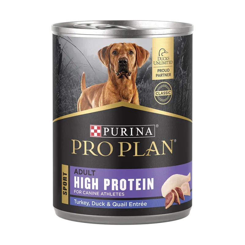 Alimento húmedo para perros Pro Plan Sport con alto contenido de proteínas de carne de pavo, pato y codorniz