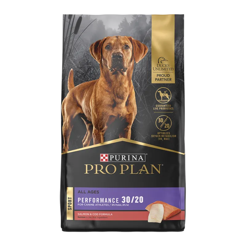 Alimento seco para perros sabor salmón y bacalao Pro Plan Sport Performance 30/20