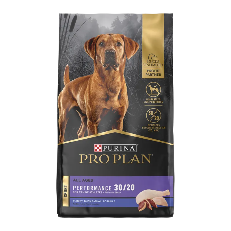 Alimento para perros de carne de pavo, pato y codorniz de Pro Plan Sport Performance