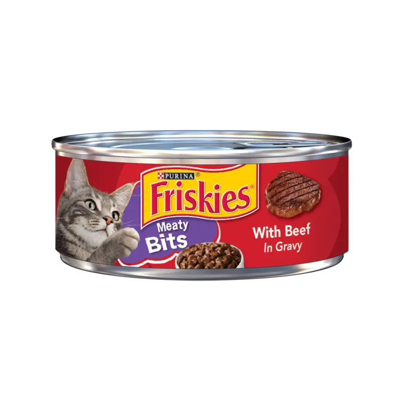 Friskies Meaty Bits With Beef In Gravy Wet Cat Food