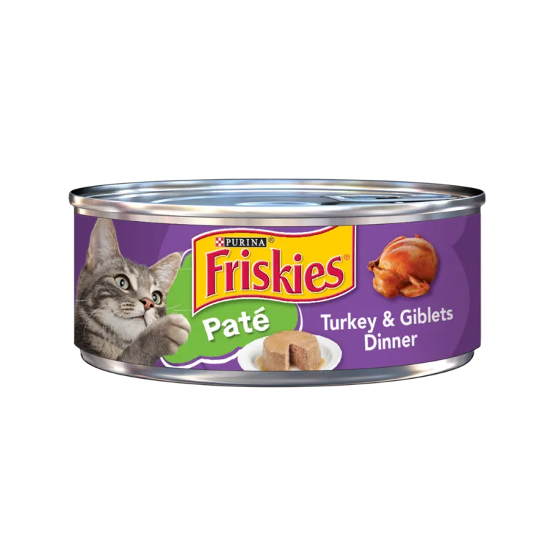 Alimento húmedo para gatos Friskies paté sabor a cena de pavo y menudillos