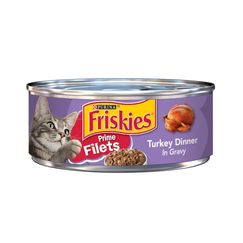 Alimento húmedo para gatos Friskies Filetes de primera calidad Cena de pavo en salsa preparada con jugo de cocción