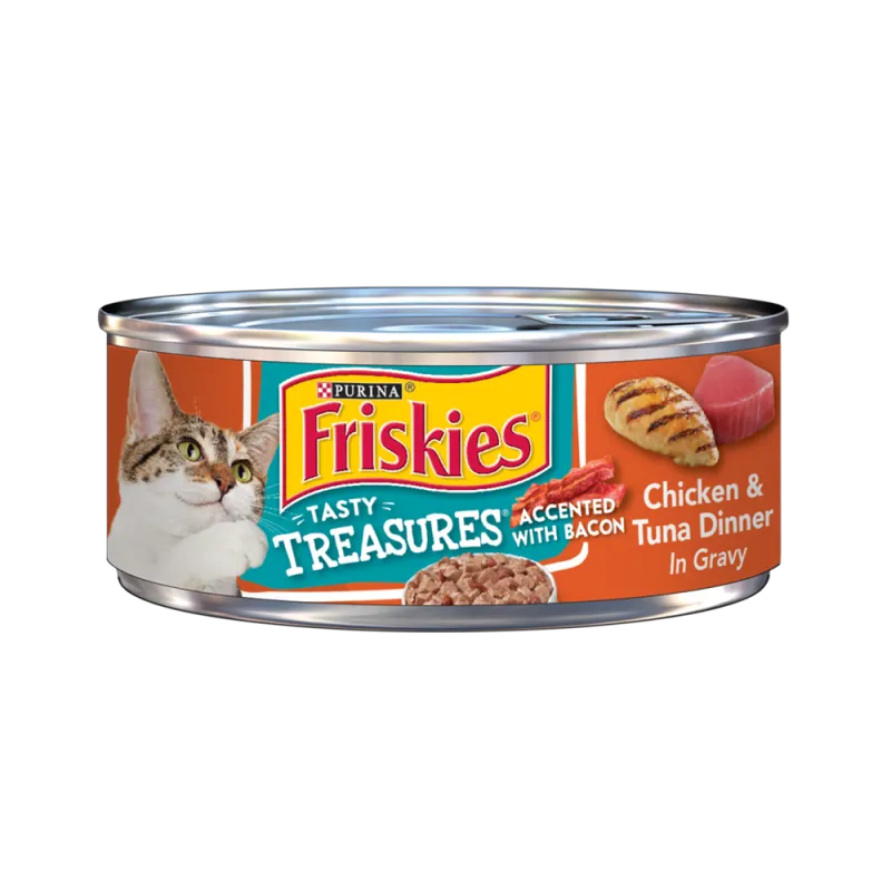 Friskies Tasty Treasures Chicken & Tuna Dinner In Gravy Wet Cat Food
