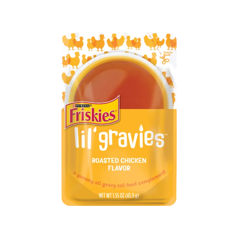 Friskies Lil' Gravies Roasted Chicken Flavor Cat Food Complement