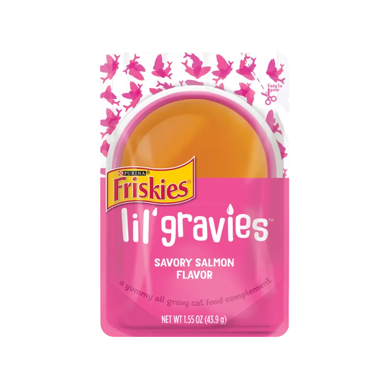 Friskies Lil' Gravies Savory Salmon Flavor Cat Food Complement