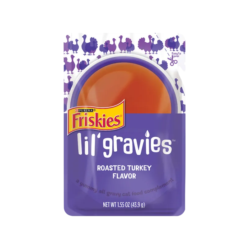 Friskies Lil' Gravies Roasted Turkey Flavor Cat Food Complement