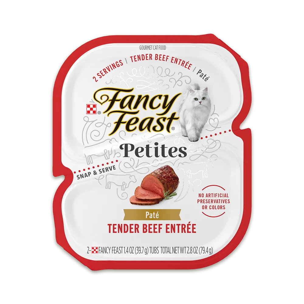Fancy Feast Petites Tender Beef Entrée Paté Wet Cat Food
