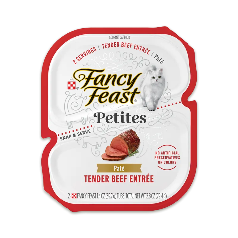 Alimento húmedo para gatos Fancy Feast Petites de paté de carne tierna de res